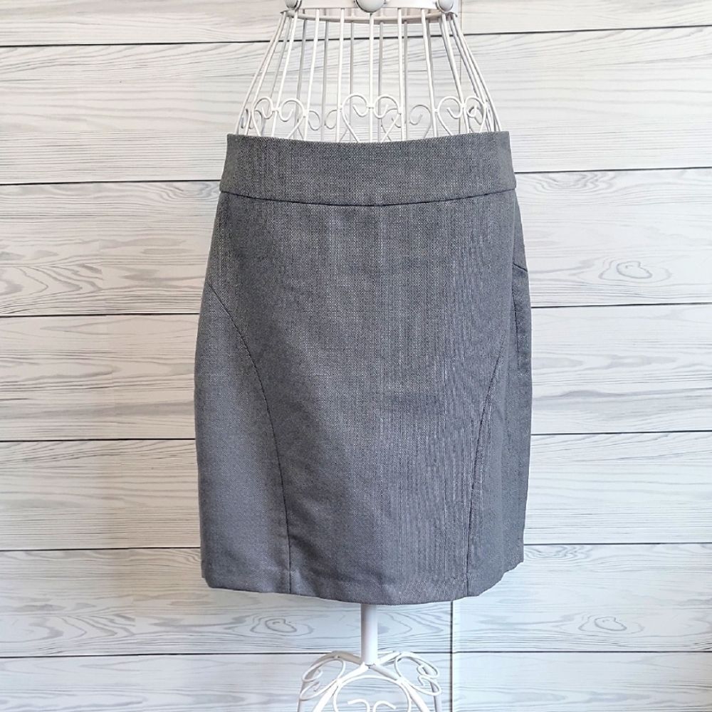 Banana Republic Gray Straight Pencil Skirt Womens Size 6P